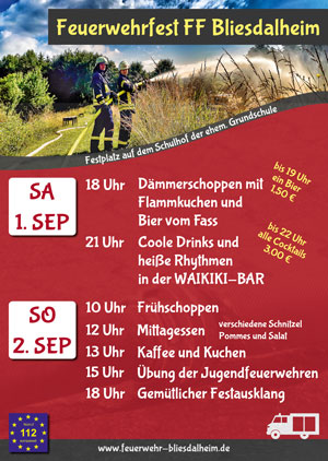 Feuwehrfest 2018 Plakat Feuerwehrfest 2018